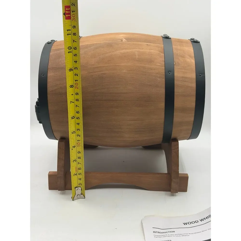Heritage Collective Wooden Whiskey Barrel Beverage Dispenser with Stand